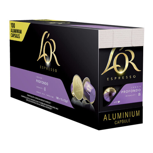 L'or Café L'Or espresso Lungo Profondo 100 capsules