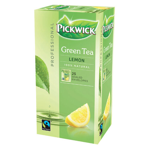 Pickwick Thee Pickwick Fair Trade green lemon 25x1.5gr