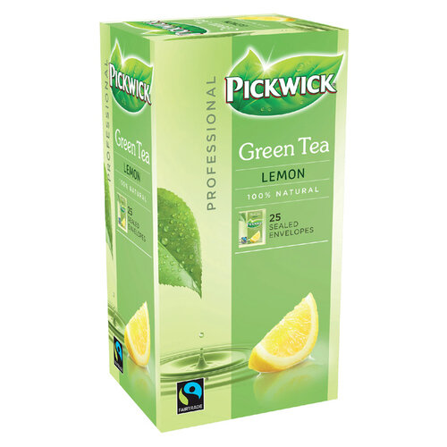 Pickwick Thee Pickwick Fair Trade green lemon 25x1.5gr