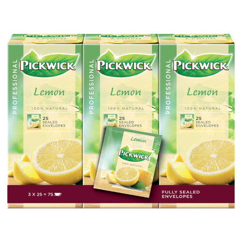 Pickwick Thee Pickwick Fair Trade lemon 25x1.5gr