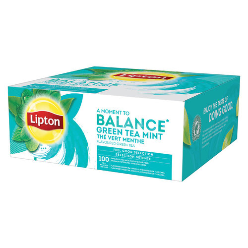 Lipton Thee Lipton Balance Green tea mint 100stuks