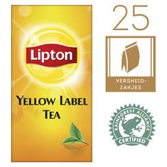 THé Lipton Yellow Label avec enveloppe 25 unités