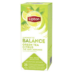 Thé Lipton Balance thé vert agrumes 25 sachets