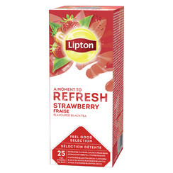 Thee Lipton Refresh Aardbei 25stuks