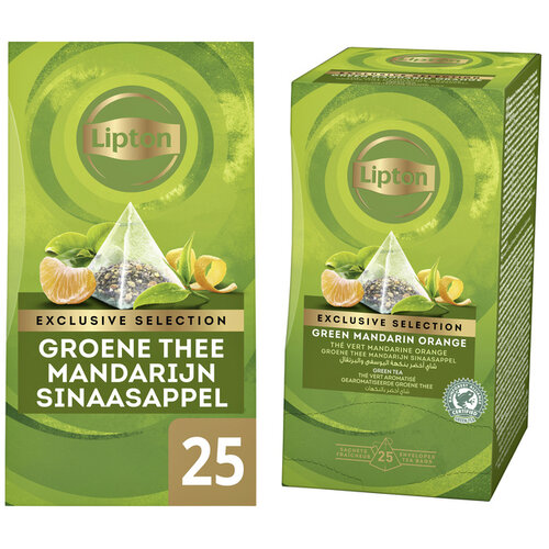 Lipton Thé Lipton Eclusive Thé vert Mandarine 25 sachets pyramide