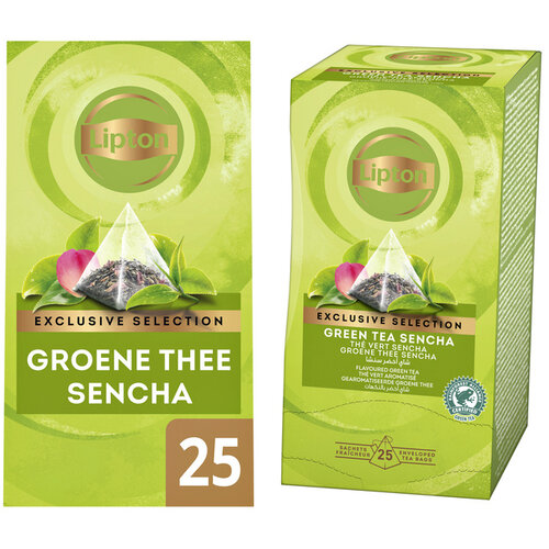 Lipton Thee Lipton Exclusive Groene thee Sencha 25 piramidezakjes