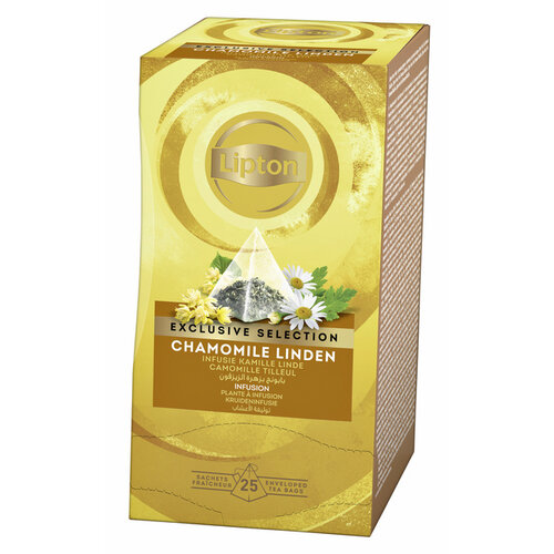 Lipton Thee Lipton Exclusive Kamille Linde 25 piramidezakjes