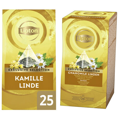 Lipton Thee Lipton Exclusive Kamille Linde 25 piramidezakjes