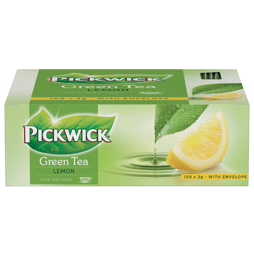 Pickwick Thé Pickwick thé vert original lemon 100x 2g avec enveloppe