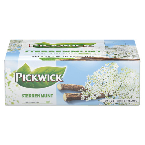 Pickwick Thé Pickwick Sterrenmunt 100x 2g avec enveloppe