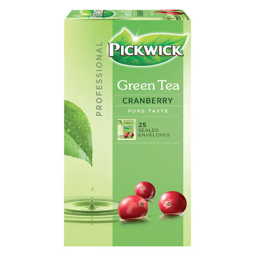 Pickwick Thé Pickwick vert cranberry 25x 1,5g