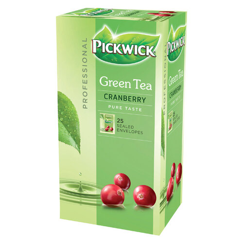 Pickwick Thé Pickwick vert cranberry 25x 1,5g