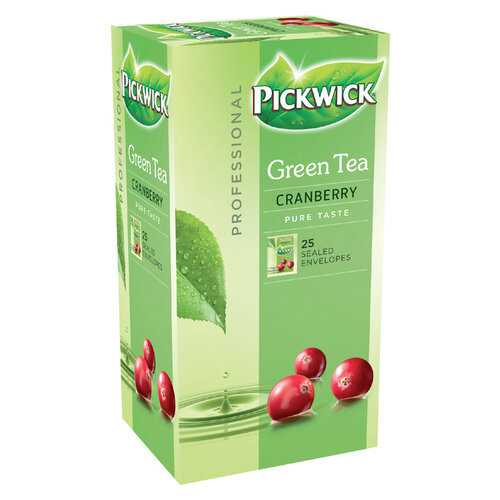 Pickwick Thé Pickwick vert cranberry 25x 1,5g