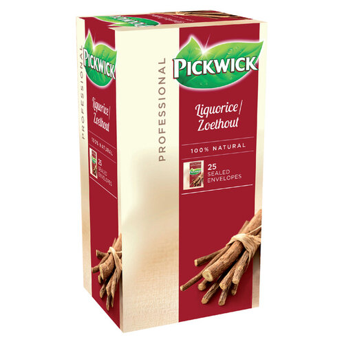 Pickwick Thee Pickwick zoethout 25x 2 gr met envelop