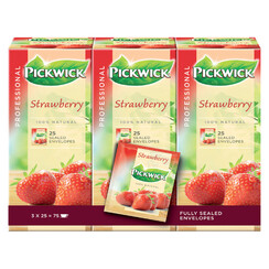 Thé Pickwick FairTrade fraises 25x 1,5g