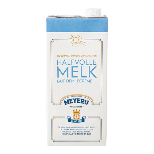 Meyerij Lait Meyerij Demi-écrémé longue conservation 1 litre