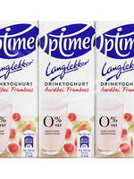 Optimel Drinkyoghurt Optimel Langlekker aardbei framboos 20cl