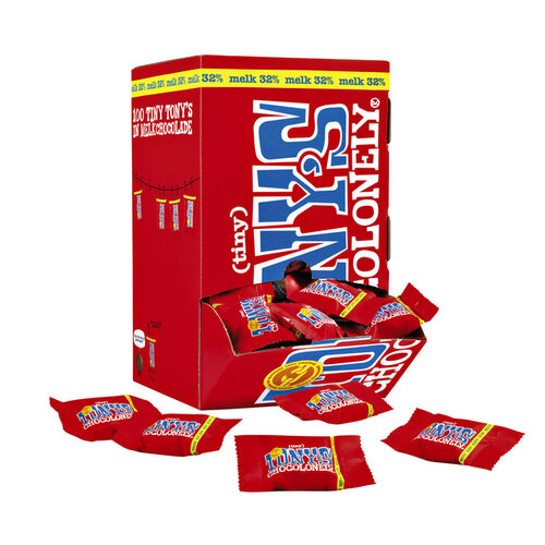 Tony's Chocolonely Chocolade Tiny Tony's Chocolonely 100 stuks melk