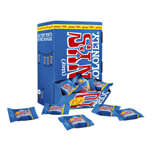 Tony's Chocolonely Chocolade Tiny Tony's Chocolonely 100 stuks puur