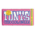 Tony's Chocolonely Chocolade Tony's Chocolonely reep 180gr wit framboos knettersuiker