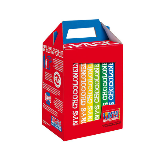 Tony's Chocolonely Chocolade Tony's Chocolonely Rainbowpack Classic 6 repen à 180gr