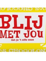 Tony's Chocolonely Chocolade Tony's Chocolonely reep 180gr melk noga "Blij met jou"