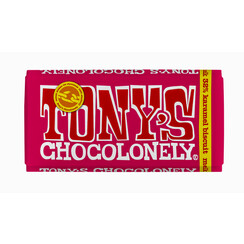 Chocolat Tony's Chocolonely lait caramel biscuit 180g