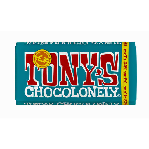 Tony's Chocolonely Chocolat Tony's Chocolonely Lait gaufrette 180g