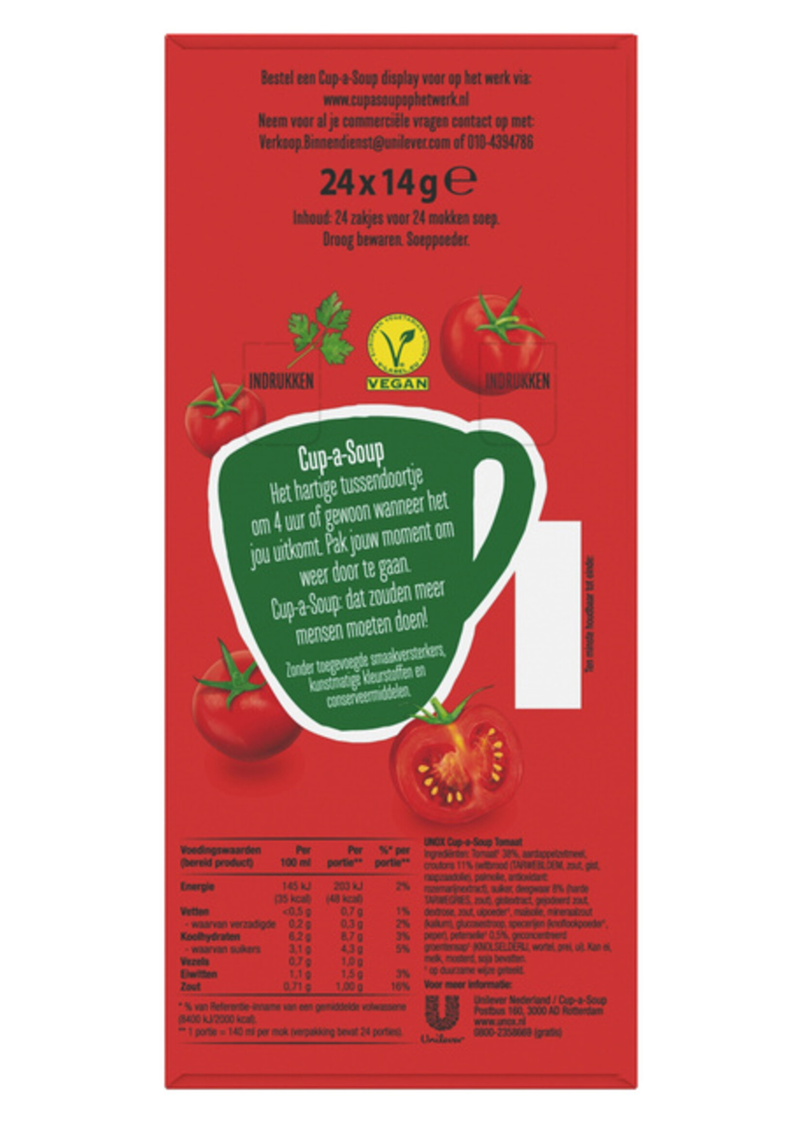 Unox Cup-a-Soup Unox Tomate 140ml