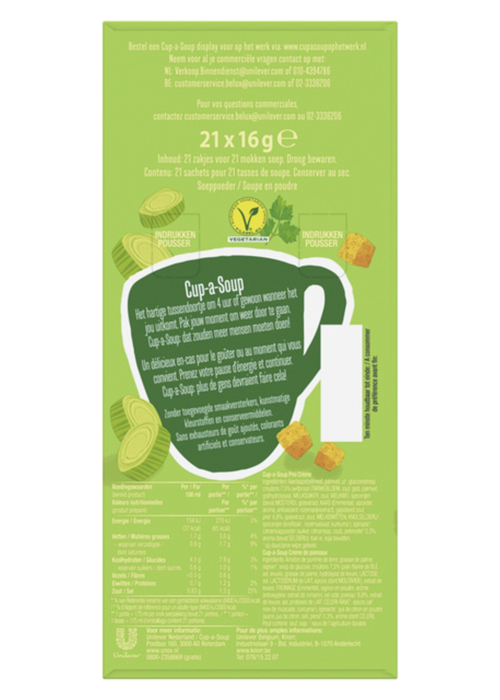 Unox Cup-a-Soup Unox prei-crème 175ml