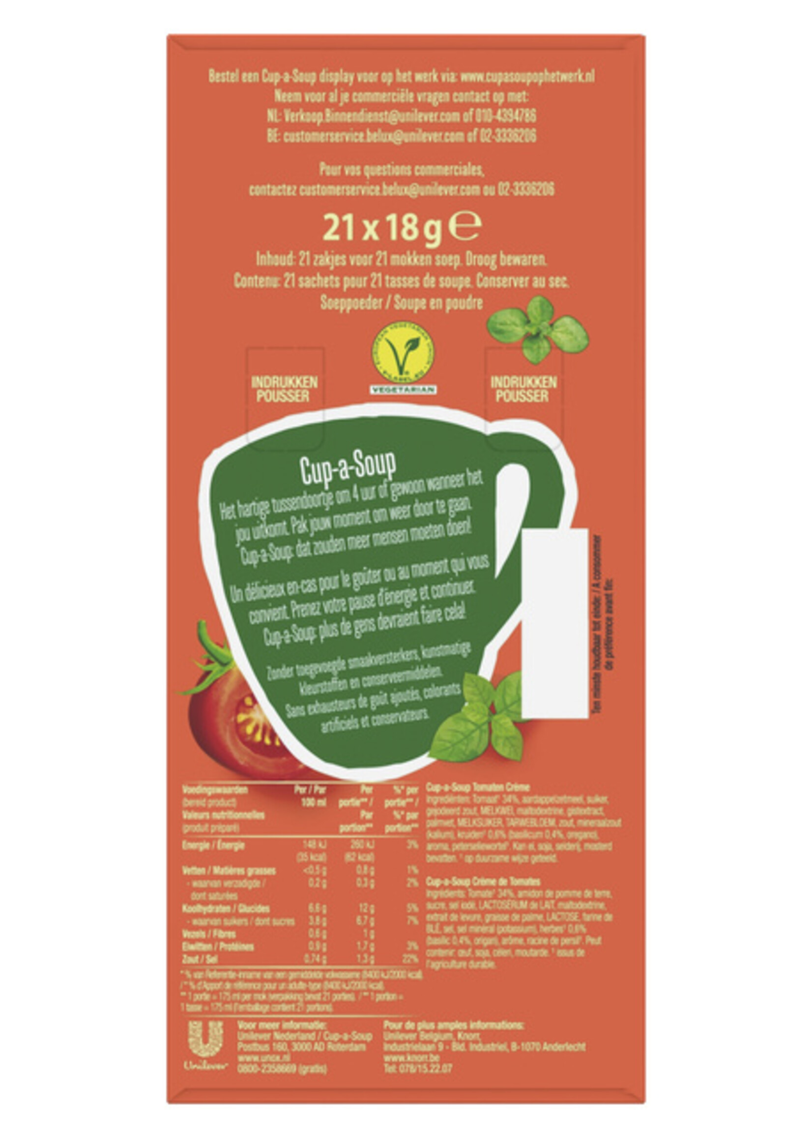 Unox Cup-a-Soup Unox Tomates crème 175ml