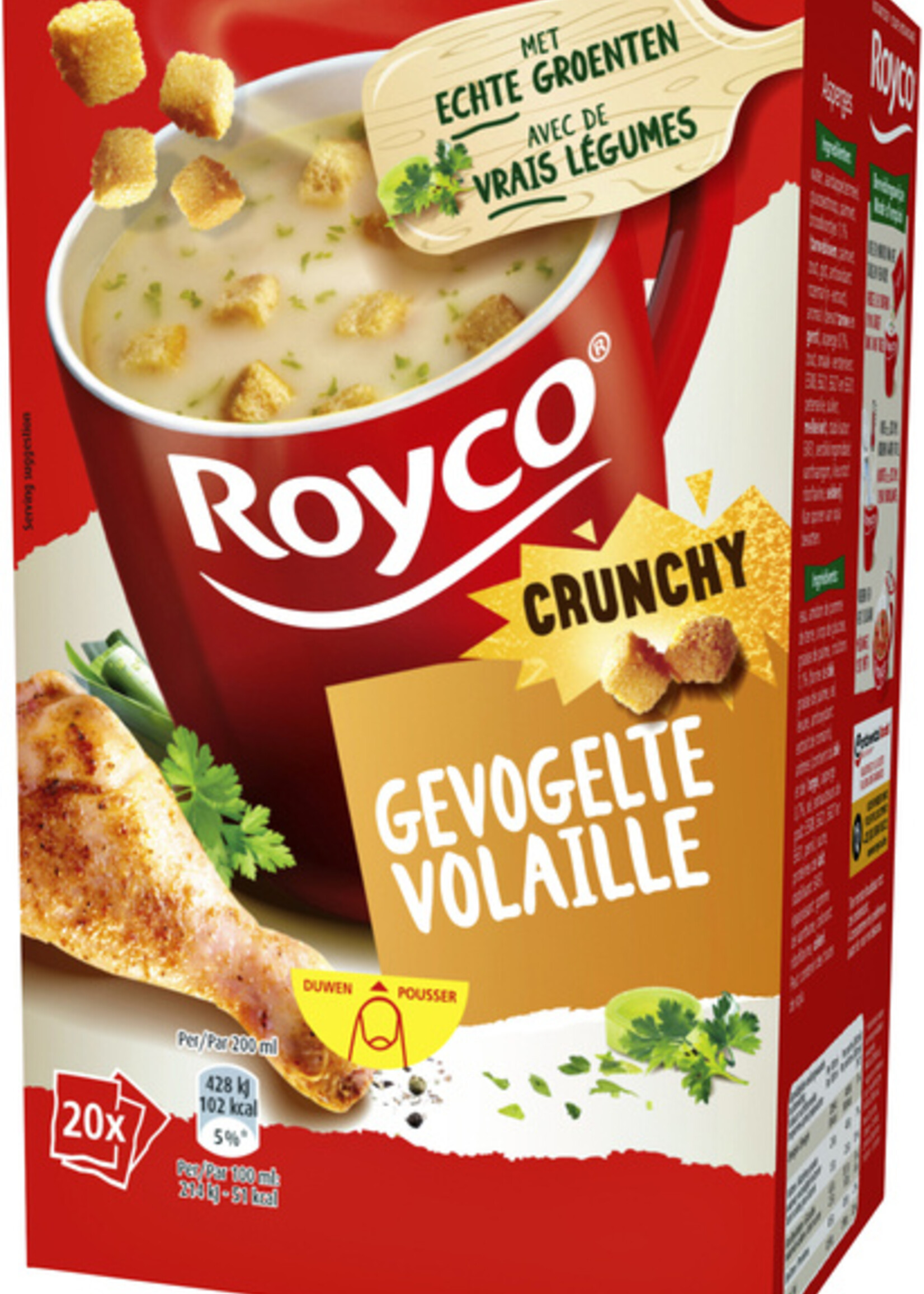Royco Soupe Royco Crunchy Volaille avec croûtons 20 sachets