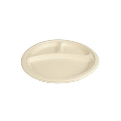 Assiette IEZZY 260mm 3 compartiments canne à sucre sans PFAS naturel 50 pièces