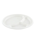 IEZZY disposables Assiette IEZZY 260mm 3 compartiments canne à sucre sans PFAS blanc 50 pièces