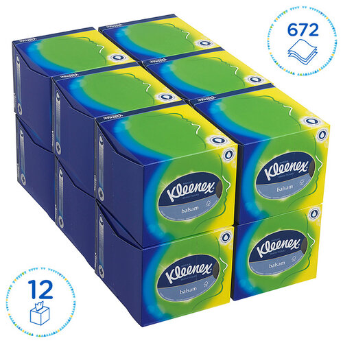 Kleenex Tissue KC kubus 3-laags 56stuks wit