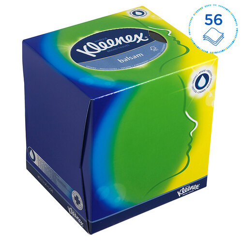 Kleenex Mouchoirs Kleenex Cube 3 épaisseurs 56 pièces blanc