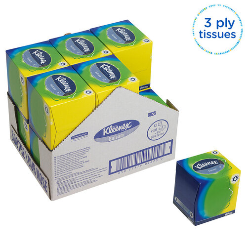 Kleenex Tissue KC kubus 3-laags 56stuks wit