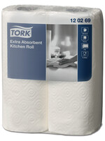 Tork Keukenrol Tork extra rollen  absorberend papier 2-laags 2 rollen 120269