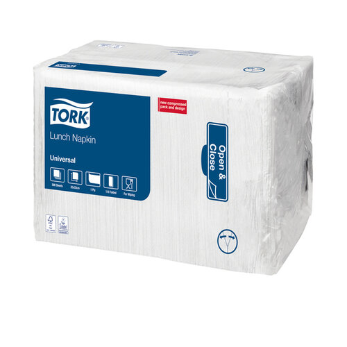 Tork Lunchservet Tork 1-laags  Universal wit 500st 509308