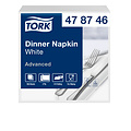 Tork Serviette Tork Dinner 478746 2 épaisseurs pli 1/4 blanc 150 pièces