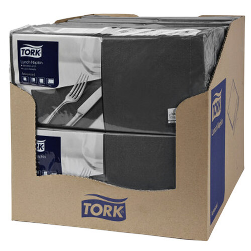 Tork Servetten Tork 2-laags 1/4 gevouwen 200st zwart 477148