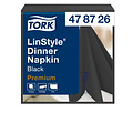 Tork Serviette Tork 478726 LinStyle Dinner1 épaisseur pli 1/4 noir 50 pièces