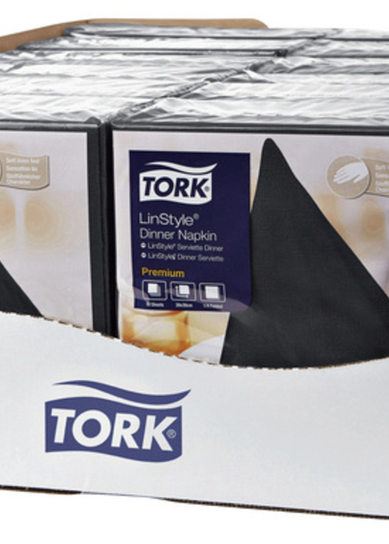 Tork Serviette Tork 478726 LinStyle Dinner1 épaisseur pli 1/4 noir 50 pièces