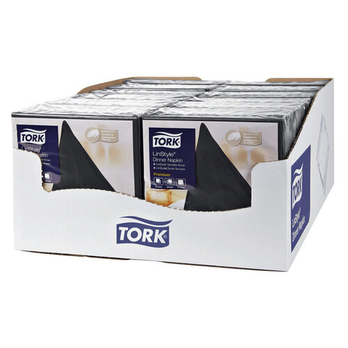 Tork Dinnerservetten Tork  LinStyle 1/4-vouw 1-laags 50st zwart 478726