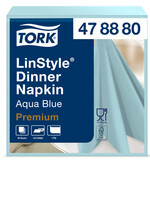 Tork Dinnerservetten Tork LinStyle® 1/4-vouw 1-laags 50st aquablauw 478880