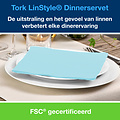 Tork Serviette Tork LinStyle Dinner 478880 Pli 1/4 1 épaisseur bleu aqua 50 pièces