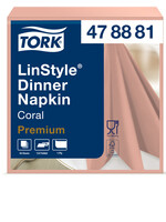 Tork Serviette Tork LinStyle Dinner 478881 Pli 1/4 1 ép corail 50 pièces