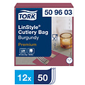 Tork Serviette pochette Tork LinStyle 509603 durable 1 épaisseur bordeaux 50 pièces