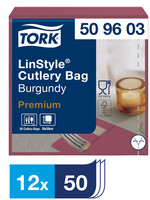 Tork Serviette pochette Tork LinStyle 509603 durable 1 épaisseur bordeaux 50 pièces