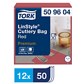 Tork Serviette pochette Tork LinStyle 509604 durable 1 épaisseur coquelicot 50 pièces